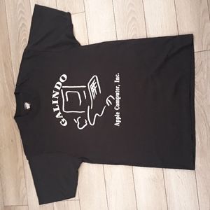 90s APPLE COMPUTER‎ Screen Stars Black Single Stitch Sz L Short Sleeve T Shirt
